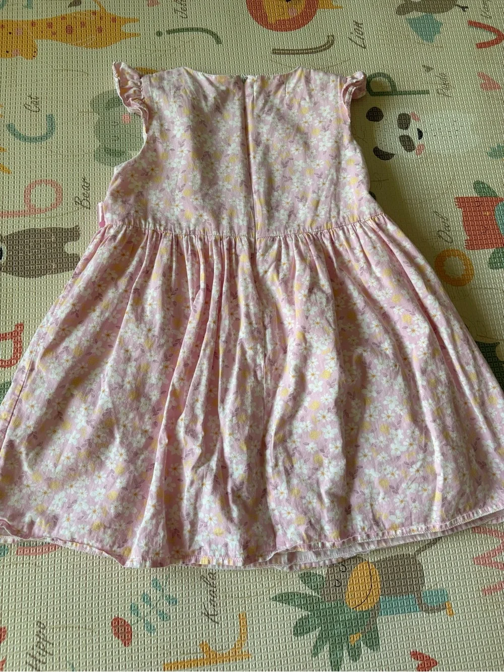 Girls' Pink Floral & Strawberry Dress Bundle - size 6-7 or 130cm